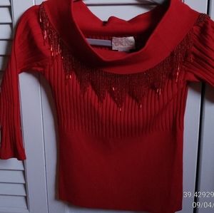 Women's red sweater L